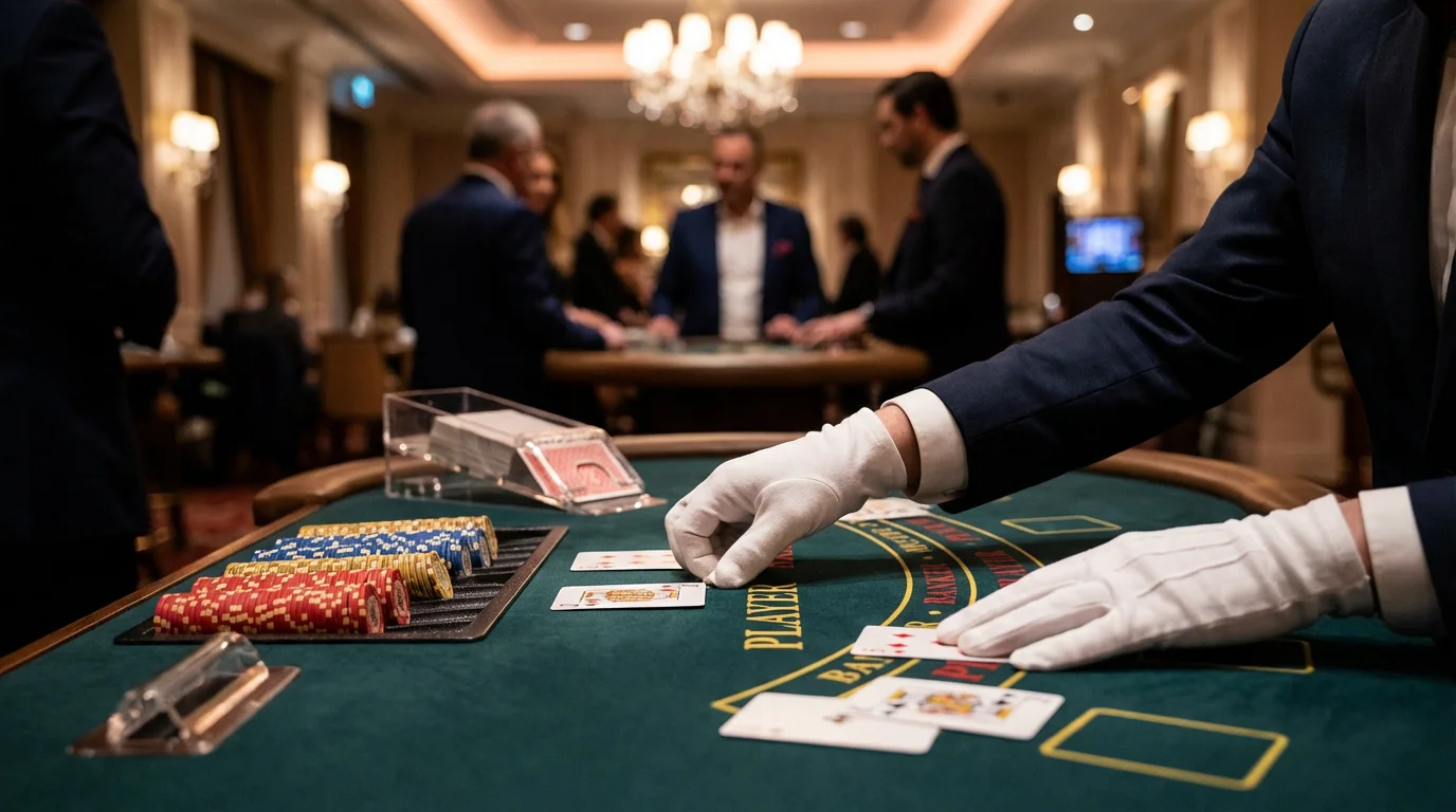 Mesa de bacará en casino